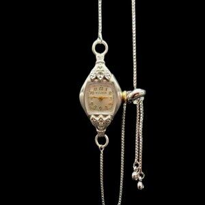 Bulova White Gold Diamond Vintage Womens Mechanical Watch